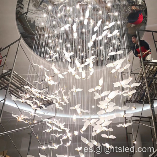 Iluminación decorativa de hotel de estilo nórdico cristal